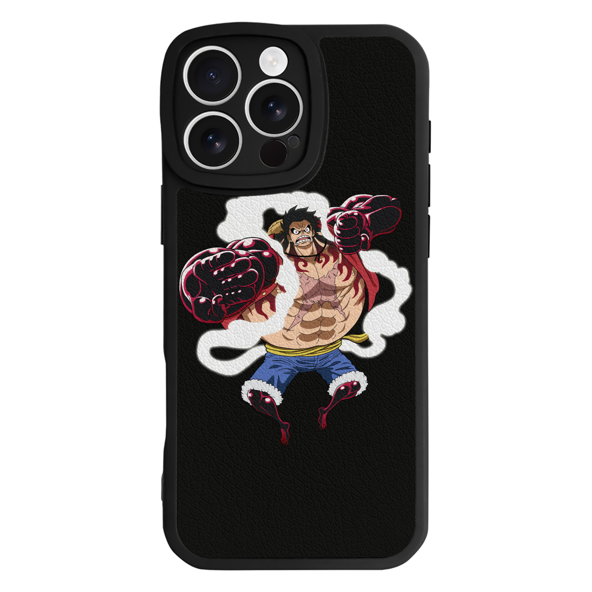 （画像用） ワンピース モンキー・D・ルフィ ONE PIECE Monkey D. Luffy 【iPhone 16シリーズ対応】シリコンスマホケース（レザー調） 材質：シリコン